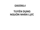 Bài giảng Quản trị nguồn nhân lực: Chương 4 - Đại học Đại Việt Sài Gòn