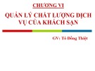 Bài giảng Quản trị Kinh doanh khách sạn: Chương 6 – Tô Đồng Thiệt