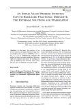 An initial value problem involving caputo-hadamard fractional derivative: The extremal solutions and stabilization