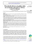 Threshold effects of public debt on economic growth in Africa: a new evidence