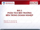 Bài giảng Quản trị chiến lược: Bài 3 - ThS. Đoàn Xuân Hậu