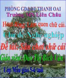 Bài giảng Mầm non: Sân chơi chữ cái – Đào Thị Bích Vân