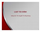 Bài giảng Luật Tài chính: Bài 7 - ThS. Nguyễn Thị Hồng Nhung