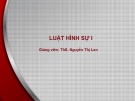 Bài giảng Luật Hình sự 1: Bài 2 - ThS. Nguyễn Thị Lan