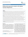 Differential expression analysis with global network adjustment