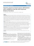 Genome sequence-based species delimitation with confidence intervals and improved distance functions