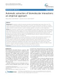 Automatic extraction of biomolecular interactions: An empirical approach