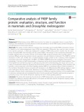 Comparative analysis of FKBP family protein: Evaluation, structure, and function in mammals and Drosophila melanogaster