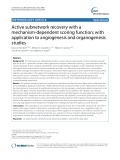Active subnetwork recovery with a mechanism-dependent scoring function; with application to angiogenesis and organogenesis studies