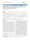 DNdisorder: Predicting protein disorder using boosting and deep networks