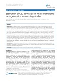 Estimation of CpG coverage in whole methylome next-generation sequencing studies