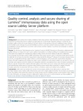 Quality control, analysis and secure sharing of Luminex® immunoassay data using the open source LabKey Server platform