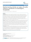 Machine learning methods can replace 3D profile method in classification of amyloidogenic hexapeptides