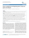 Down-weighting overlapping genes improves gene set analysis