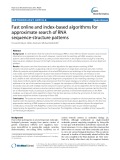 Fast online and index-based algorithms for approximate search of RNA sequence-structure patterns