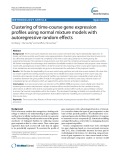 Clustering of time-course gene expression profiles using normal mixture models with autoregressive random effects