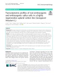 Transcriptomic profiles of non-embryogenic and embryogenic callus cells in a highly regenerative upland cotton line (Gossypium hirsutum L.)