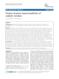 Protein structure based prediction of catalytic residues