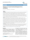 Agalma: An automated phylogenomics workflow
