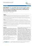 KNODWAT: A scientific framework application for testing knowledge discovery methods for the biomedical domain