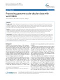 Processing genome scale tabular data with wormtable