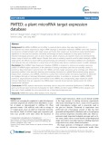 PMTED: A plant microRNA target expression database