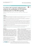 Co-culture with neonatal cardiomyocytes enhances the proliferation of iPSC-derived cardiomyocytes via FAK/JNK signaling