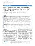 On the hypothesis-free testing of metabolite ratios in genome-wide and metabolome-wide association studies
