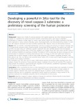 Developing a powerful In Silico tool for the discovery of novel caspase-3 substrates: A preliminary screening of the human proteome