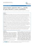 Sparse logistic regression with a L1/2 penalty for gene selection in cancer classification