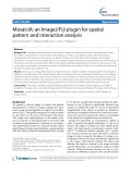 MosaicIA: An ImageJ/Fiji plugin for spatial pattern and interaction analysis