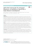 Light-sheet microscopy for everyone? Experience of building an OpenSPIM to study flatworm development