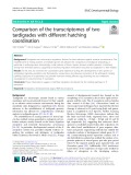 Comparison of the transcriptomes of two tardigrades with different hatching coordination