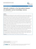 Semantic similarity in the biomedical domain: An evaluation across knowledge sources