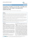 Calculation of Tajima’s D and other neutrality test statistics from low depth next-generation sequencing data