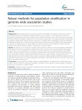 Robust methods for population stratification in genome wide association studies
