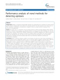 Performance analysis of novel methods for detecting epistasis