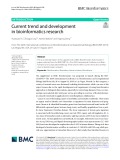 Current trend and development in bioinformatics research