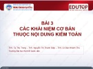 Bài giảng Kiểm toán căn bản: Bài 3 - ThS. Tạ Thu Trang