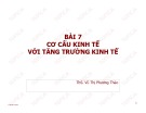 Bài giảng Cơ cấu kinh tế với tăng trưởng kinh tế