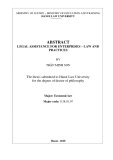 Abstract legal assistance for Enterprises - Law and practices: The thesis submitted to Hanoi Law University for the degree of doctor of philosophy