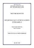 Tóm tắt luận án Tiến sĩ Kinh tế: Liên kết đào tạo và sử dụng lao động ở tỉnh Nghệ An