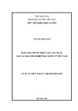 Luận án Tiến sĩ Quản trị kinh doanh: Đào tạo nguồn nhân lực sản xuất tại các doanh nghiệp Hàn Quốc ở Việt Nam