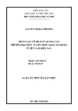 Tóm tắt luận án Tiến sĩ Luật học: Pháp luật về dịch vụ quảng cáo thương mại trực tuyến trên mạng Internet ở Việt Nam hiện nay