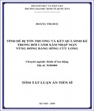 Tóm tắt luận án Tiến sĩ Quản trị nhân lực: Tính dễ bị tổn thương và kết quả sinh kế trong bối cảnh xâm nhập mặn vùng đồng bằng Sông Cửu Long