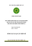 Tóm tắt luận án Tiến sĩ Kinh tế phát triển: Phát triển nguồn nhân lực cho doanh nghiệp nhỏ và vừa của tỉnh Thái Nguyên trong bối cảnh cách mạng công nghiệp 4.0