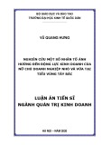 Luận án Tiến sĩ Quản trị kinh doanh: Nghiên cứu một số nhân tố ảnh hưởng đến động lực kinh doanh của nữ chủ doanh nghiệp nhỏ và vừa tại tiểu vùng Tây Bắc