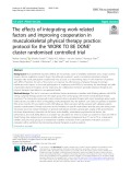 The effects of integrating work-related factors and improving cooperation in musculoskeletal physical therapy practice: Protocol for the ‘WORK TO BE DONE’ cluster randomised controlled trial