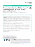 Prospective multicentre validation study of a new standardised version of the 400- point hand assessment
