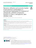Resources utilisation and economic burden of percutaneous vertebroplasty or percutaneous kyphoplasty for treatment of osteoporotic vertebral compression fractures in China: A retrospective claim database study